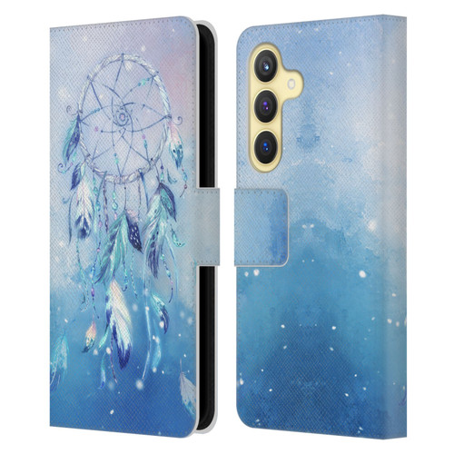 Simone Gatterwe Assorted Designs Blue Dreamcatcher Leather Book Wallet Case Cover For Samsung Galaxy S24 5G