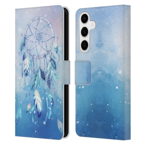 Simone Gatterwe Assorted Designs Blue Dreamcatcher Leather Book Wallet Case Cover For Samsung Galaxy S24+ 5G