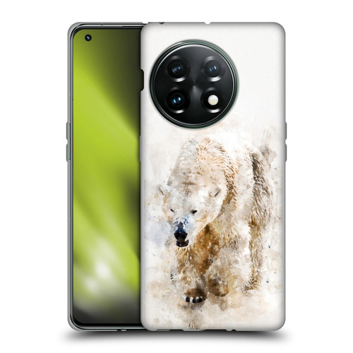 Simone Gatterwe Animals 2 Abstract Polar Bear Soft Gel Case for OnePlus 11 5G