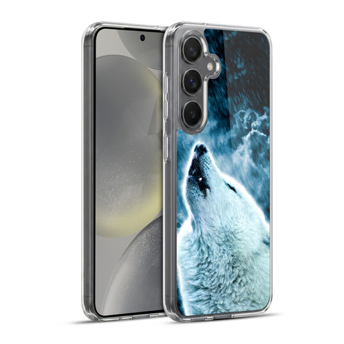 Simone Gatterwe Animals 2 Howling Wolf Soft Gel Case for Samsung Galaxy S24+ 5G & MagSafe
