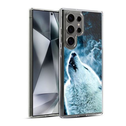 Simone Gatterwe Animals 2 Howling Wolf Soft Gel Case for Samsung Galaxy S24 Ultra 5G & MagSafe
