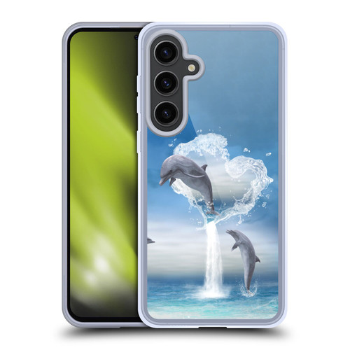 Simone Gatterwe Dolphins Lovers Soft Gel Case for Samsung Galaxy S24+ 5G