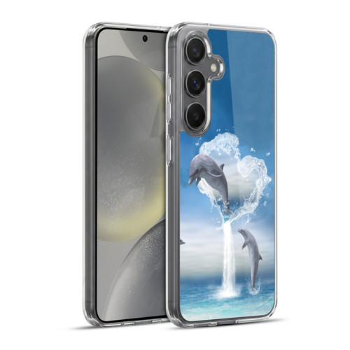 Simone Gatterwe Dolphins Lovers Soft Gel Case for Samsung Galaxy S24+ 5G & MagSafe