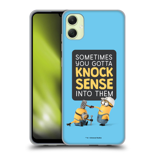 Despicable Me Funny Minions Knock Sense Soft Gel Case for Samsung Galaxy A05