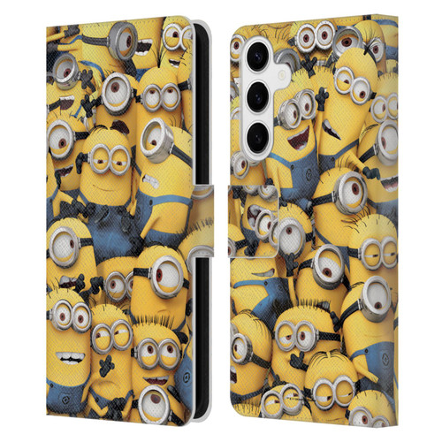 Despicable Me Funny Minions Pattern Leather Book Wallet Case Cover For Samsung Galaxy S24+ 5G