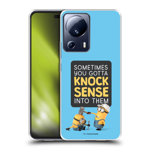 Despicable Me Funny Minions Knock Sense Soft Gel Case for Xiaomi 13 Lite 5G