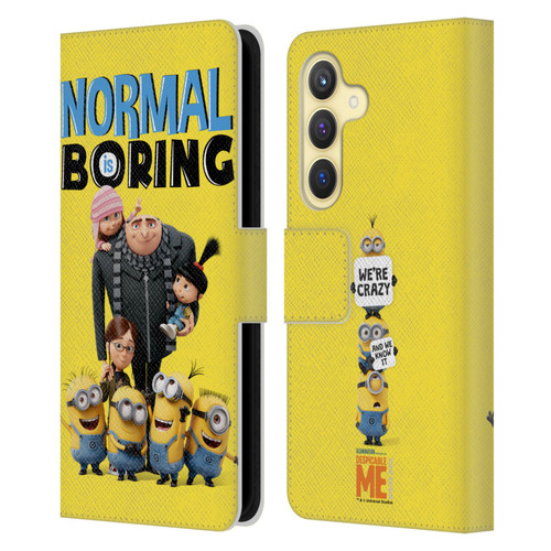 Despicable Me Gru's Family Minions Leather Book Wallet Case Cover For Samsung Galaxy S24 5G