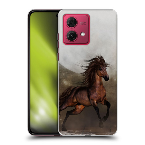 Simone Gatterwe Horses Brown Soft Gel Case for Motorola Moto G84 5G