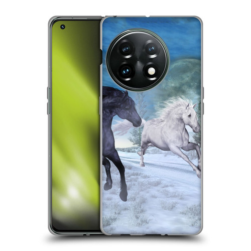 Simone Gatterwe Horses Freedom In The Snow Soft Gel Case for OnePlus 11 5G
