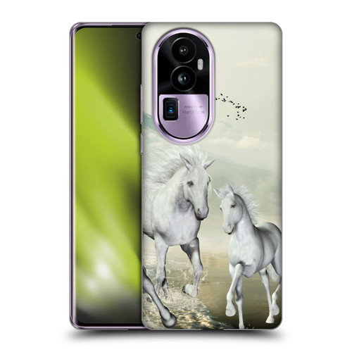 Simone Gatterwe Horses White On The Beach Soft Gel Case for OPPO Reno10 Pro+
