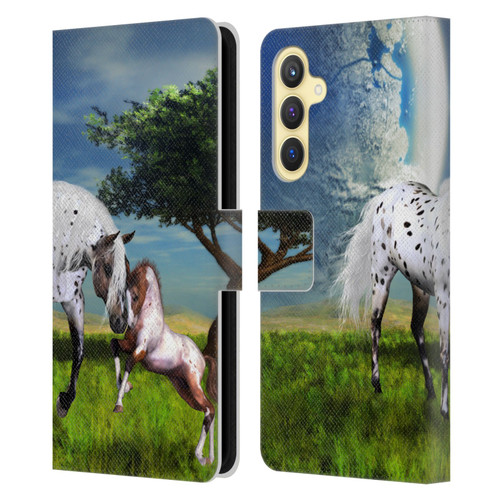 Simone Gatterwe Horses Love Forever Leather Book Wallet Case Cover For Samsung Galaxy S23 FE 5G