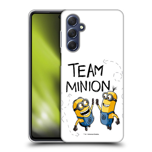 Despicable Me Minion Graphics Team High Five Soft Gel Case for Samsung Galaxy M54 5G