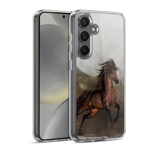 Simone Gatterwe Horses Brown Soft Gel Case for Samsung Galaxy S24 5G & MagSafe