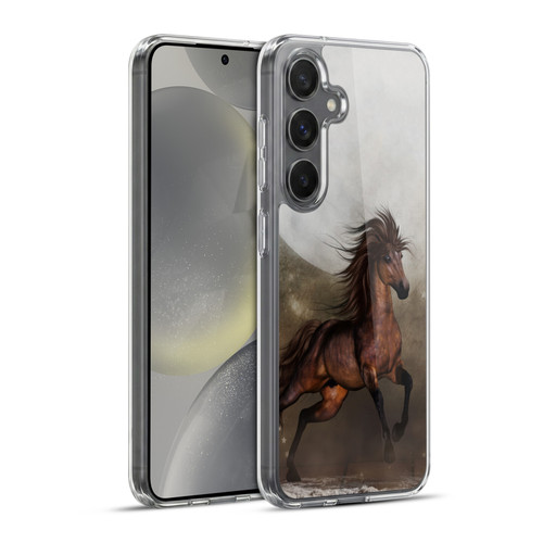 Simone Gatterwe Horses Brown Soft Gel Case for Samsung Galaxy S24+ 5G & MagSafe