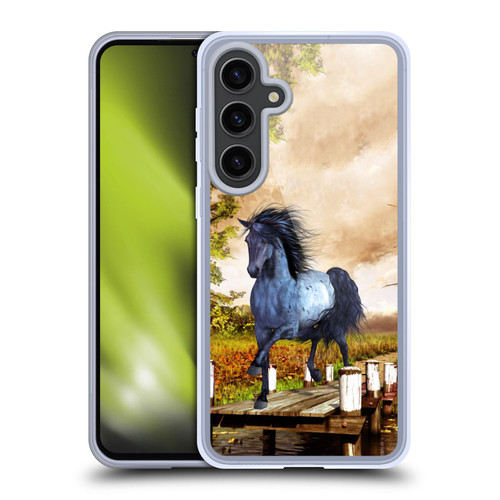 Simone Gatterwe Horses On The Lake Soft Gel Case for Samsung Galaxy S24+ 5G
