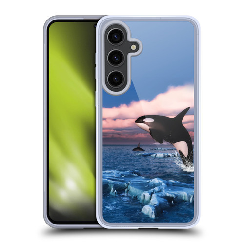 Simone Gatterwe Life In Sea Killer Whales Soft Gel Case for Samsung Galaxy S24+ 5G