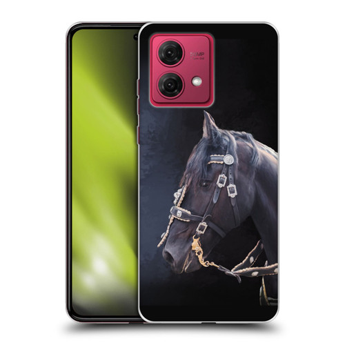 Simone Gatterwe Pegasus And Unicorns Friesian Horse Soft Gel Case for Motorola Moto G84 5G