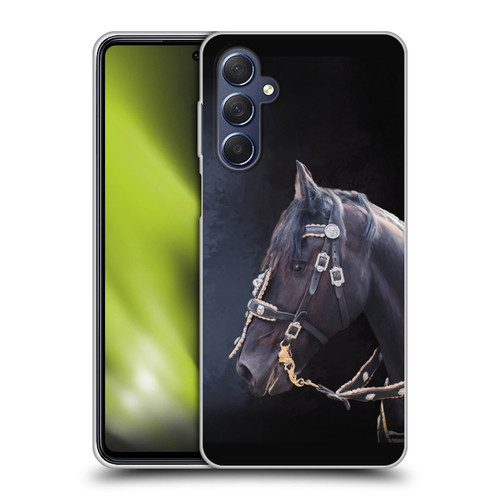 Simone Gatterwe Pegasus And Unicorns Friesian Horse Soft Gel Case for Samsung Galaxy M54 5G