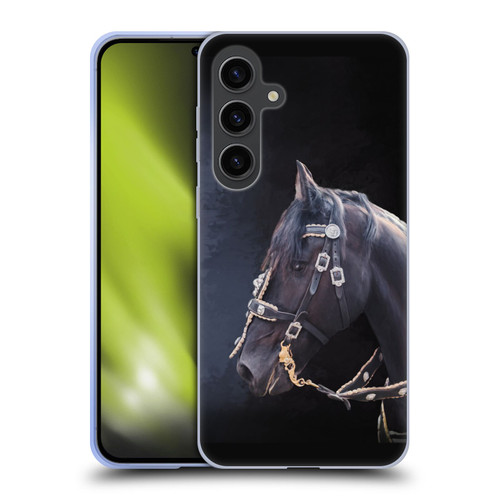 Simone Gatterwe Pegasus And Unicorns Friesian Horse Soft Gel Case for Samsung Galaxy S24+ 5G