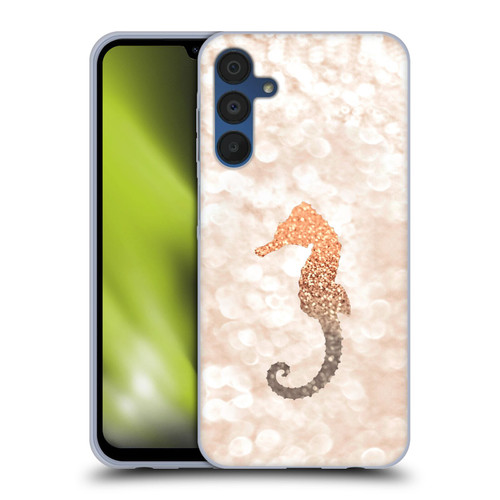 Monika Strigel Champagne Gold Seahorse Soft Gel Case for Samsung Galaxy A15