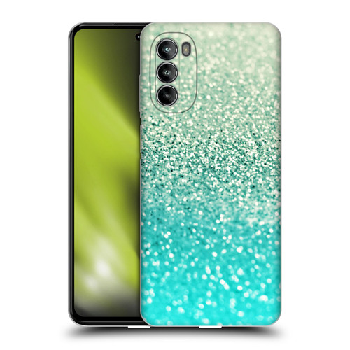 Monika Strigel Glitter Collection Mint Soft Gel Case for Motorola Moto G82 5G