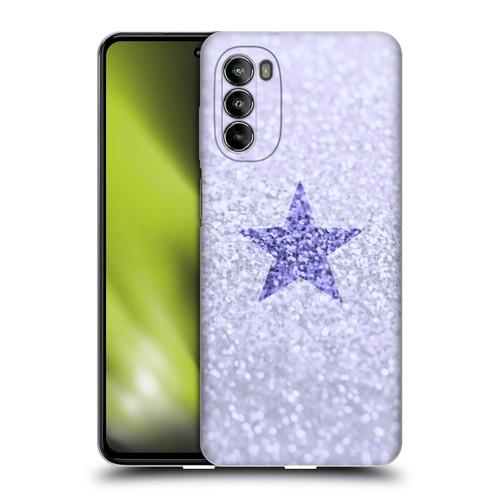 Monika Strigel Glitter Star Pastel Lilac Soft Gel Case for Motorola Moto G82 5G