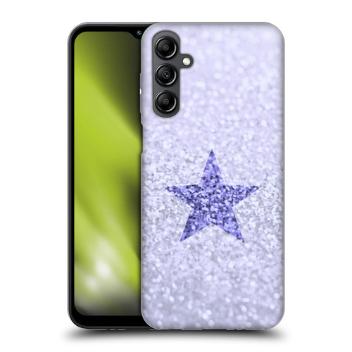 Monika Strigel Glitter Star Pastel Lilac Soft Gel Case for Samsung Galaxy M14 5G