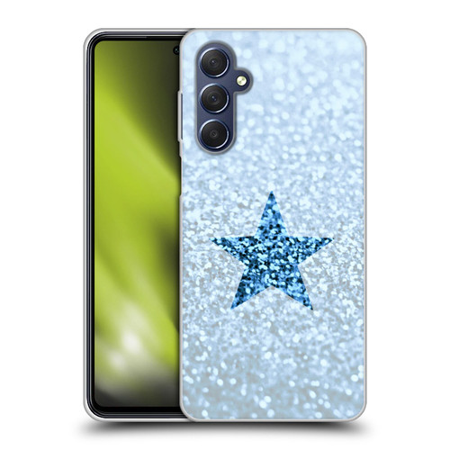 Monika Strigel Glitter Star Pastel Rainy Blue Soft Gel Case for Samsung Galaxy M54 5G