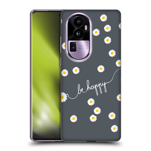 Monika Strigel Happy Daisy Grey Soft Gel Case for OPPO Reno10 Pro+
