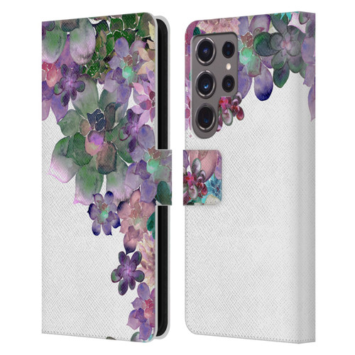 Monika Strigel My Garden Succulent Leather Book Wallet Case Cover For Samsung Galaxy S24 Ultra 5G