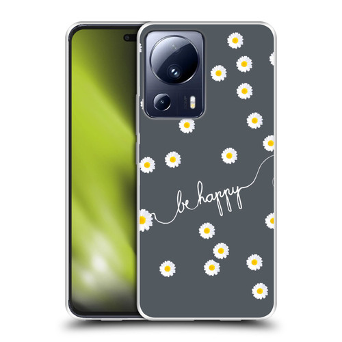Monika Strigel Happy Daisy Grey Soft Gel Case for Xiaomi 13 Lite 5G