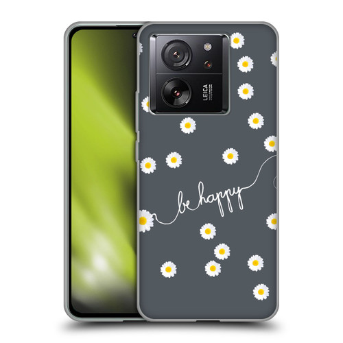 Monika Strigel Happy Daisy Grey Soft Gel Case for Xiaomi 13T 5G / 13T Pro 5G