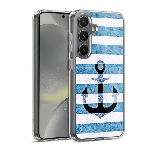Monika Strigel Vintage Anchors Indigo Soft Gel Case for Samsung Galaxy S24 5G & MagSafe