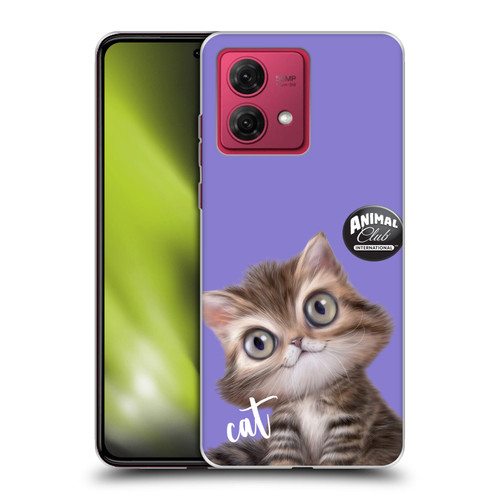 Animal Club International Faces Persian Cat Soft Gel Case for Motorola Moto G84 5G