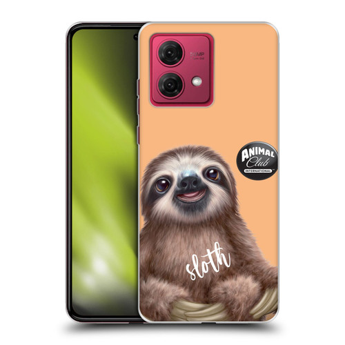 Animal Club International Faces Sloth Soft Gel Case for Motorola Moto G84 5G