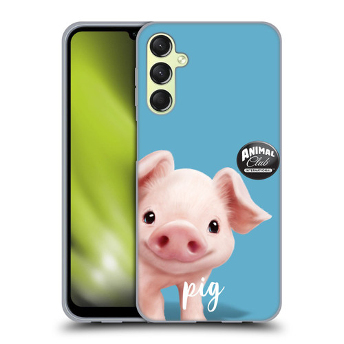 Animal Club International Faces Pig Soft Gel Case for Samsung Galaxy A24 4G / M34 5G