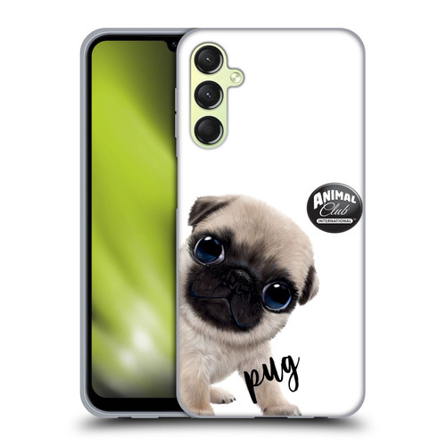 Animal Club International Faces Pug Soft Gel Case for Samsung Galaxy A24 4G / M34 5G