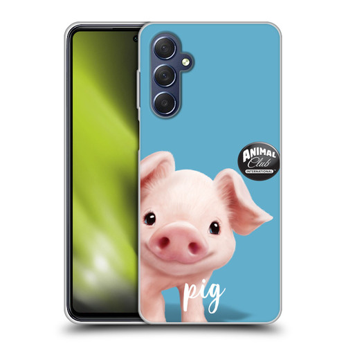 Animal Club International Faces Pig Soft Gel Case for Samsung Galaxy M54 5G
