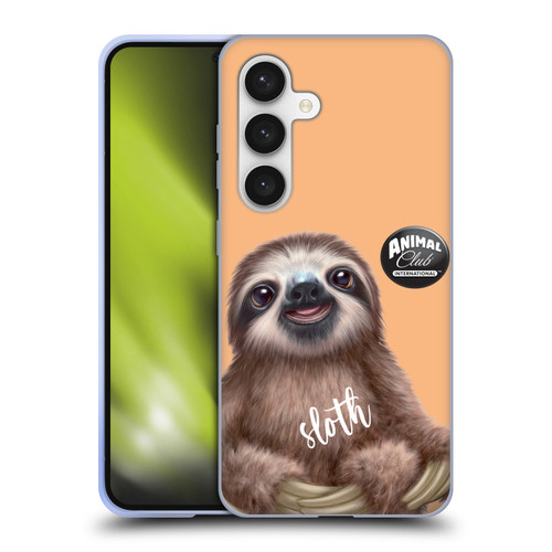 Animal Club International Faces Sloth Soft Gel Case for Samsung Galaxy S24 5G