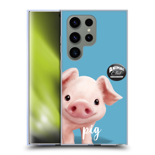 Animal Club International Faces Pig Soft Gel Case for Samsung Galaxy S24 Ultra 5G