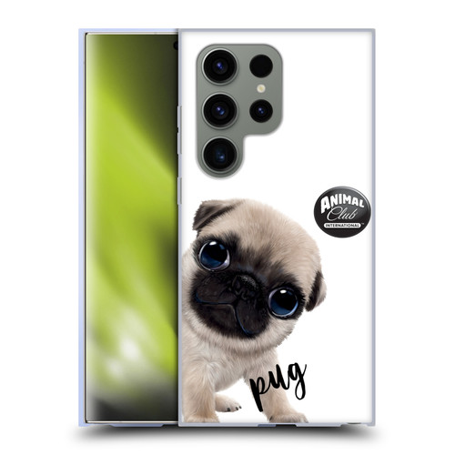Animal Club International Faces Pug Soft Gel Case for Samsung Galaxy S24 Ultra 5G