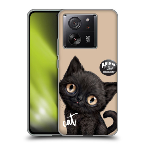 Animal Club International Faces Black Cat Soft Gel Case for Xiaomi 13T 5G / 13T Pro 5G