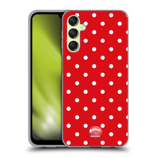 Animal Club International Patterns Polka Dots Red Soft Gel Case for Samsung Galaxy A24 4G / M34 5G
