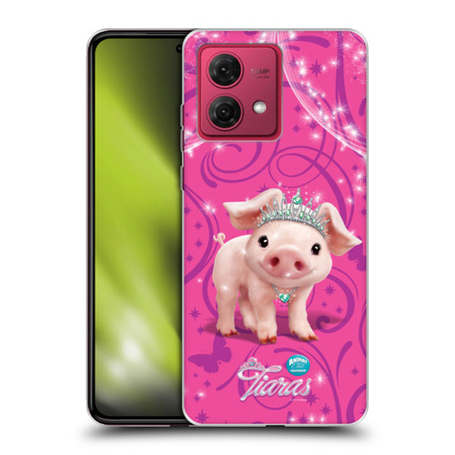 Animal Club International Pet Royalties Pig Soft Gel Case for Motorola Moto G84 5G