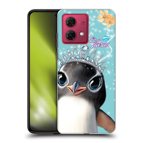 Animal Club International Royal Faces Penguin Soft Gel Case for Motorola Moto G84 5G