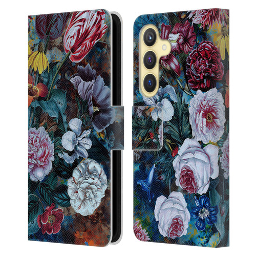 Riza Peker Florals Full Bloom Leather Book Wallet Case Cover For Samsung Galaxy S24 5G