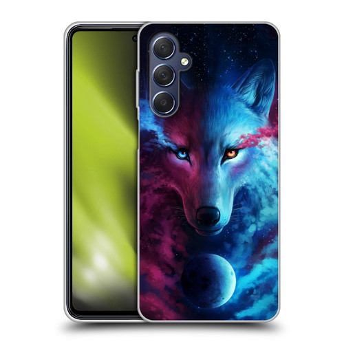Jonas "JoJoesArt" Jödicke Wildlife Wolf Galaxy Soft Gel Case for Samsung Galaxy M54 5G
