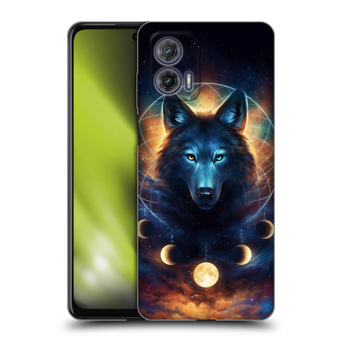 Jonas "JoJoesArt" Jödicke Wildlife 2 Dreamcatcher Wolf Soft Gel Case for Motorola Moto G73 5G