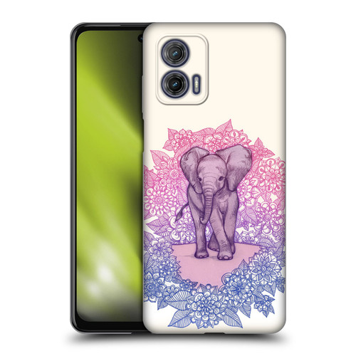 Micklyn Le Feuvre Animals Cute Baby Elephant Soft Gel Case for Motorola Moto G73 5G