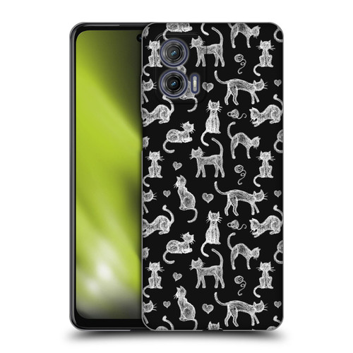 Micklyn Le Feuvre Animals Teachers Pet Chalkboard Cats Soft Gel Case for Motorola Moto G73 5G